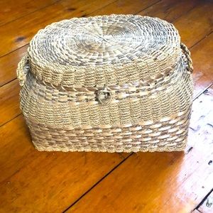 Vintage Woven Basket Bag